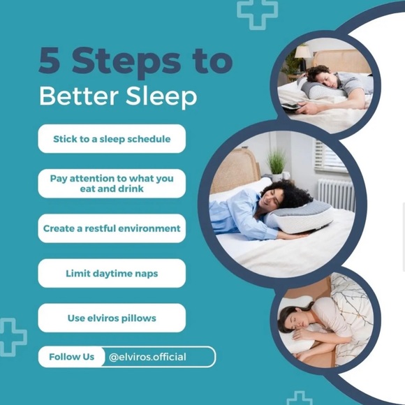 Elviros Deep Sleep Cervical Memory Foam Pillow - Picture 3 of 6